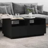 Tavolino con luci LED nero 90x49x40 cm Anteprima dell’immagine prodotto 2