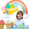 Zestaw do piasku Lody TechnoK - 4 babeczki i łyżka Podgląd zdjęcia produktu 1