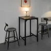 SoBuy Quadratischer Bartisch Küche Hoher Tisch Hoher Produktbild-Vorschau 2