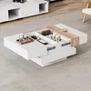 Sweiko 70x70x39cm vysoký lesk s výsuvnou doskou, bočný Náhľad obrázku produktu 2