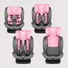 A collage of four different pink and gray car seats. Produktbild-Vorschau
