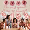 Zestaw dekoracyjny "18 urodziny", różowe złoto, balony, Podgląd zdjęcia produktu 4