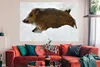 MuchoWow® Poster Schwein - Wild - Schnee 180x120 cm - Produktbild-Vorschau 3
