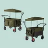 Carretto pieghevole Relaxdays, 150 kg, tettuccio, maniglia Anteprima dell’immagine prodotto 5