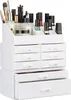 Relaxdays Make Up Organizer mit Schubladen, stapelbares Produktbild-Vorschau 1