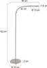 A diagram showing the dimensions of a floor lamp. Produktbild-Vorschau
