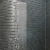 vidaXL Doppelkopf-Duschset mit Thermostat Edelstahl Produktbild-Vorschau 2