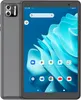 A gray tablet is shown from the front and side, displaying its screen with various app icons and a Google search bar. Voir les images du produit