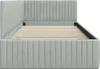 vidaXL Eckbettgestell mit Kopfteil Hellgrau 100 cm x 200 cm Produktbild-Vorschau 6