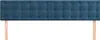 vidaXL Kopfteile Dunkelblau 200x5x78/88 cm Samt Produktbild-Vorschau 3