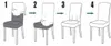 Stuhlhussen 4 Stück - Beige Jacquard - Universeller Produktbild-Vorschau 11
