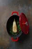 HENDI Emaillierter Gusseisentopf, 4,4L, Rot, Produktbild-Vorschau 3