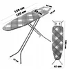 An ironing board with dimensions indicated by text and lines. Produktbild-Vorschau
