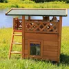 lionto Katzenhaus, Outdoor-Holzhaus mit überdachter Veranda Produktbild-Vorschau 2