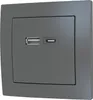 MCPOWER USB-Ladedose "FLAIR" 2-Fach, 3,4A, anthrazit, USB Produktbild-Vorschau 7