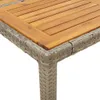 5-tlg. Garten-Essgruppe mit Kissen Grau Poly Rattan Akazie Produktbild-Vorschau 6