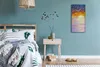 Wohnzimmer-Bild Leinwand Uhr Quarz 30x60 Malen bei Produktbild-Vorschau 4