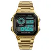 SKMEI Sport Edelstahl Herrenuhr 5ATM wasserdicht Digital Produktbild-Vorschau 1