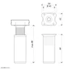 4er Set sossai moderne runde Möbelfüße in Weiß 60mm Produktbild-Vorschau 6