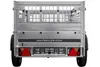 The back view of a garden trailer on a white background. Produktbild-Vorschau