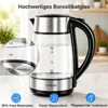 YASHE Wasserkocher Glas 1,7L 2200W mit Schnellkochfunktion Produktbild-Vorschau 5