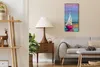 Küche Wohnzimmer Wand Leinwand Uhr Geräuschlos 30x60 Boot Produktbild-Vorschau 3