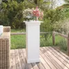 vidaXL Stojan na květiny bílý 40x40x90 cm, masivní Náhled obrázku produktu 2