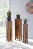 WOHNLING Sheesham Massivholz Blumentisch 3er Set Satztisch Produktbild-Vorschau 9