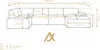 AX LIVING Canapé XXL en forme de U Didim Beige 378cm de Voir les images du produit 7