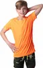 Mivaro Jungen Sportshirt kurzarm in Neonorange - Produktbild-Vorschau 2