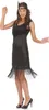 A woman is posing in a black flapper dress. Náhľad obrázku produktu