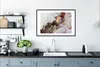 MuchoWow® Gerahmtes Poster Rot - Marmor - Gold 90x60 cm - Produktbild-Vorschau 4