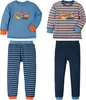 Erwin Müller Kinder-Schlafanzug 2er-Pack rauchblau/marine Produktbild-Vorschau 1