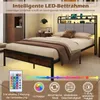 A bedroom scene featuring a bed with LED lighting. Náhled obrázku produktu