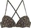 VIVANCE Push-Up-Bikini-Top Thora schwarz nougat bedruckt Produktbild-Vorschau 1