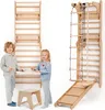 Structure d'escalade suédoise 6-en-1 avec toboggan – Voir les images du produit 1