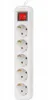 Lanberg Steckdosenleiste 5x Schuko mit Schalter, 3m weiß Náhled obrázku produktu 3