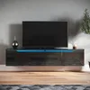 SONNI TV skříňky Černý vysoký lesk Závěsné s LED 140 x 35 x Náhled obrázku produktu 1