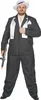 Costume da gangster taglia forte per uomo bianco e nero - Anteprima dell’immagine prodotto 2