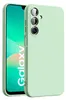 A light green phone case is shown next to a smartphone. Podgląd zdjęcia produktu