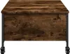 vidaXL Table basse à roulettes chêne fumé 91x55x34 cm Bois Voir les images du produit 8