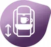 An icon representing a coffee machine with an adjustable cup holder. Produktbild-Vorschau