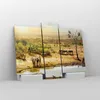 Bild auf Leinwand - Leinwandbild - Safari Tiere - 95x80cm - Produktbild-Vorschau 4