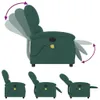 vidaXL Fauteuil de massage électrique vert foncé velours Voir les images du produit 7
