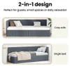 vidaXL Struttura letto ad angolo con testiera grigio scuro Anteprima dell’immagine prodotto 6