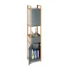 Relaxdays Armadio alto da bagno, scaffale da bagno, armadio Anteprima dell’immagine prodotto 1