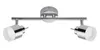 A chrome finished LED ceiling spotlight with two adjustable heads, shown against a white background. Produktbild-Vorschau