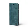 A teal-colored flip cover phone case is shown against a white background. Produktbild-Vorschau