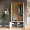 home24 Kompaktgarderobe - Weiß / Eiche Artisan Nachbildung Produktbild-Vorschau 5