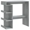 A gray bar table with shelves against a white background. Náhled obrázku produktu